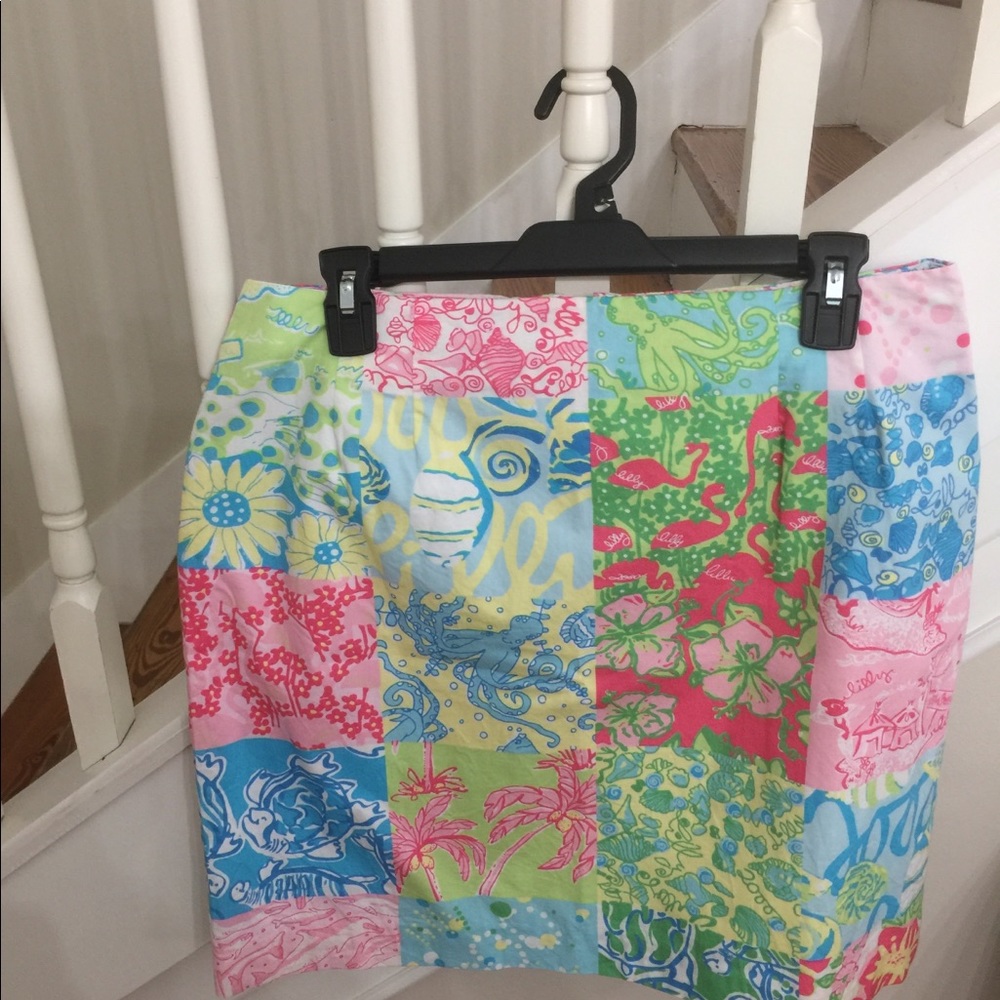 Lilly Pulitzer Preppy Patchwork Vintage Skirt